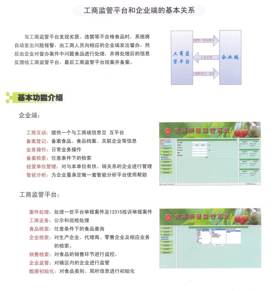 工商局食品质量监管系统